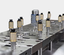 Custom progressive stamping die for metal parts in the automotive industry