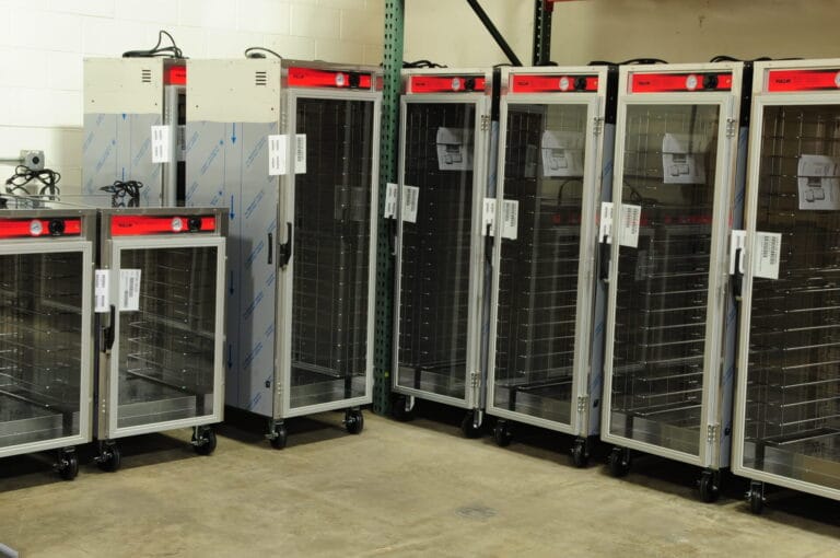 Production volumes of completed foodservice assembly warming cabinets